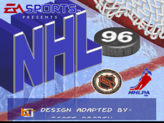 NHL 96 title screen for Super Nintendo